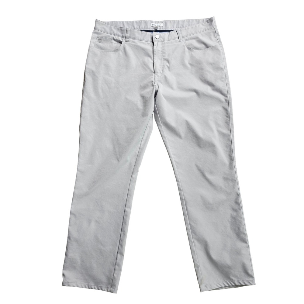 Peter Millar Mens EB66 Performance Five-Pocket Pants Light Grey 38x32 ME0EB66FB